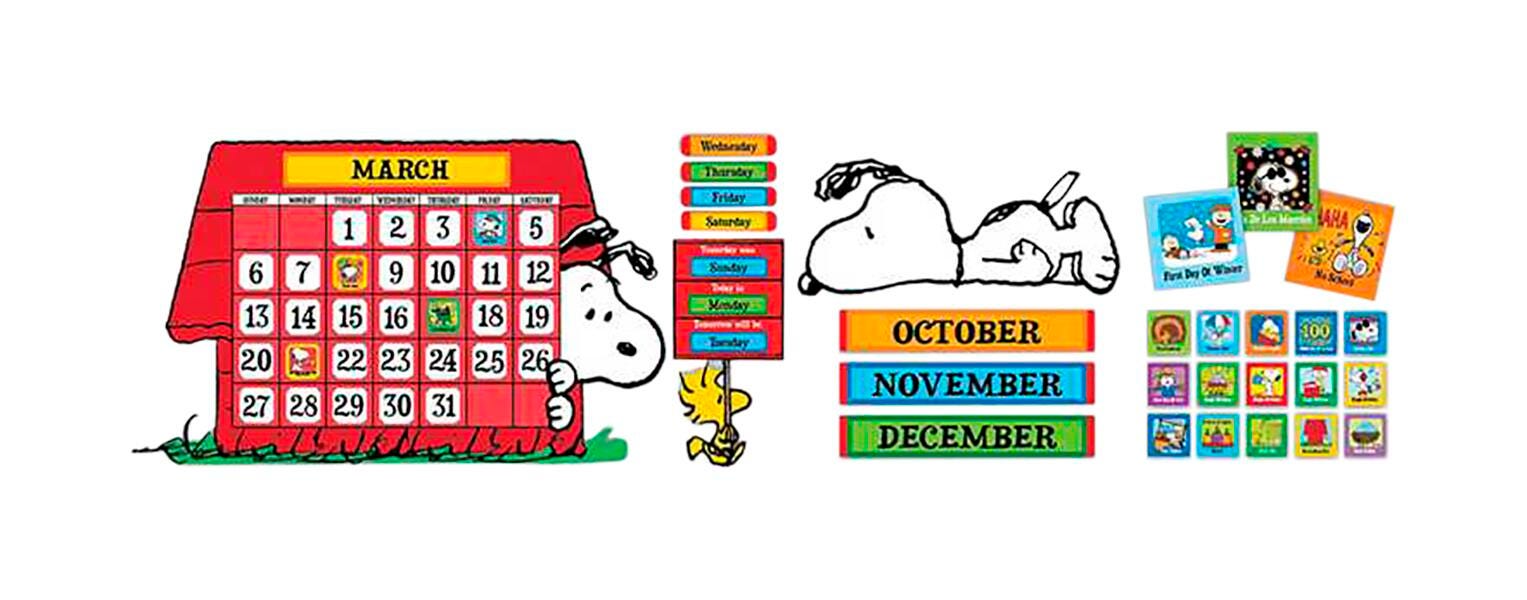BULLETIN BOARD SET PEANUTS CALENDAR 112 PCS