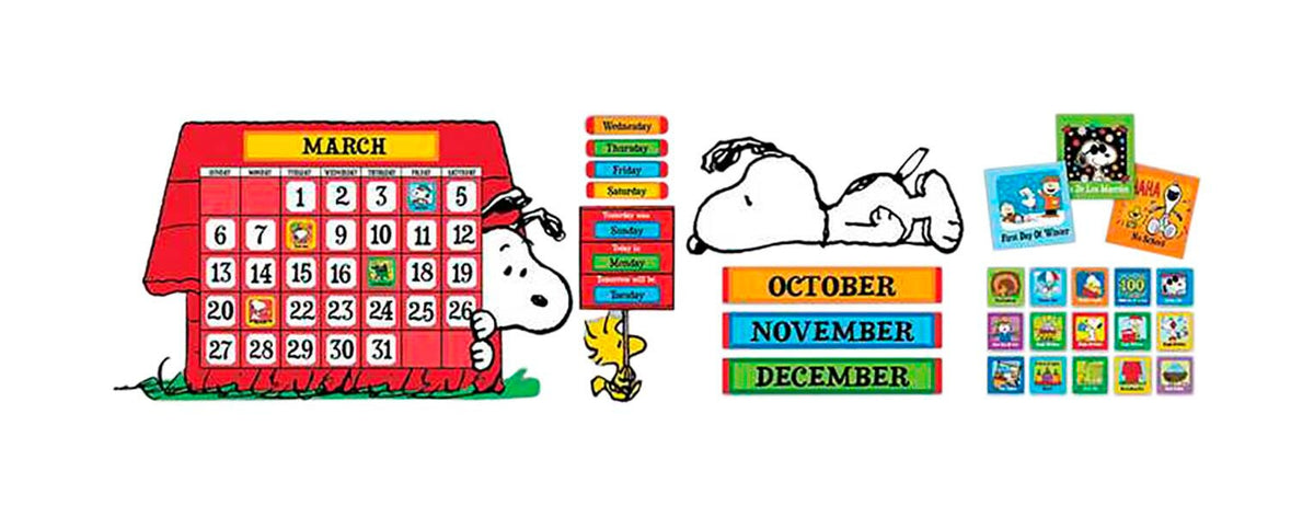 BULLETIN BOARD SET PEANUTS CALENDAR 112 PCS