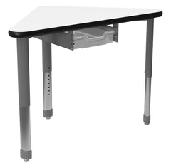 DESK - CLASSROOM SELECT - CONCORD - TRIANGLE - 41 W X 23-1/2 D - MARKERBOARD - LOCKEDGE - SPECIFY TOP COLOR - SPECIFY EDGE COLOR - TOTE RAILS