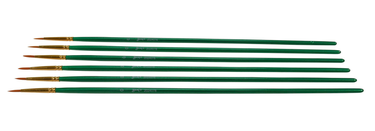 BRUSH OPTIMUM GOLDEN TAKLON LH RND SZ 0 - SAX PACK OF 6