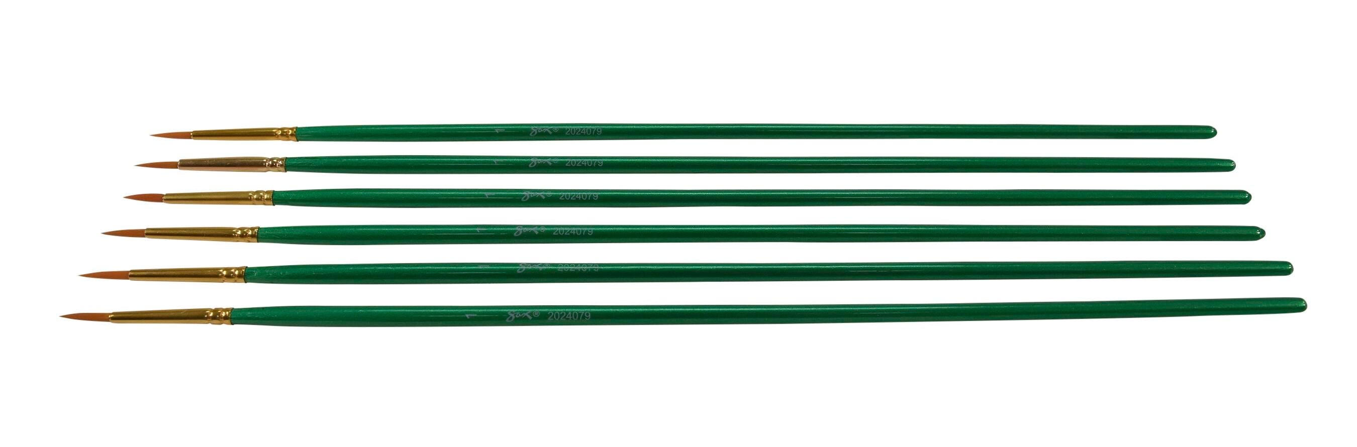 BRUSH OPTIMUM GOLDEN TAKLON LH RND SZ 1 - SAX PACK OF 6