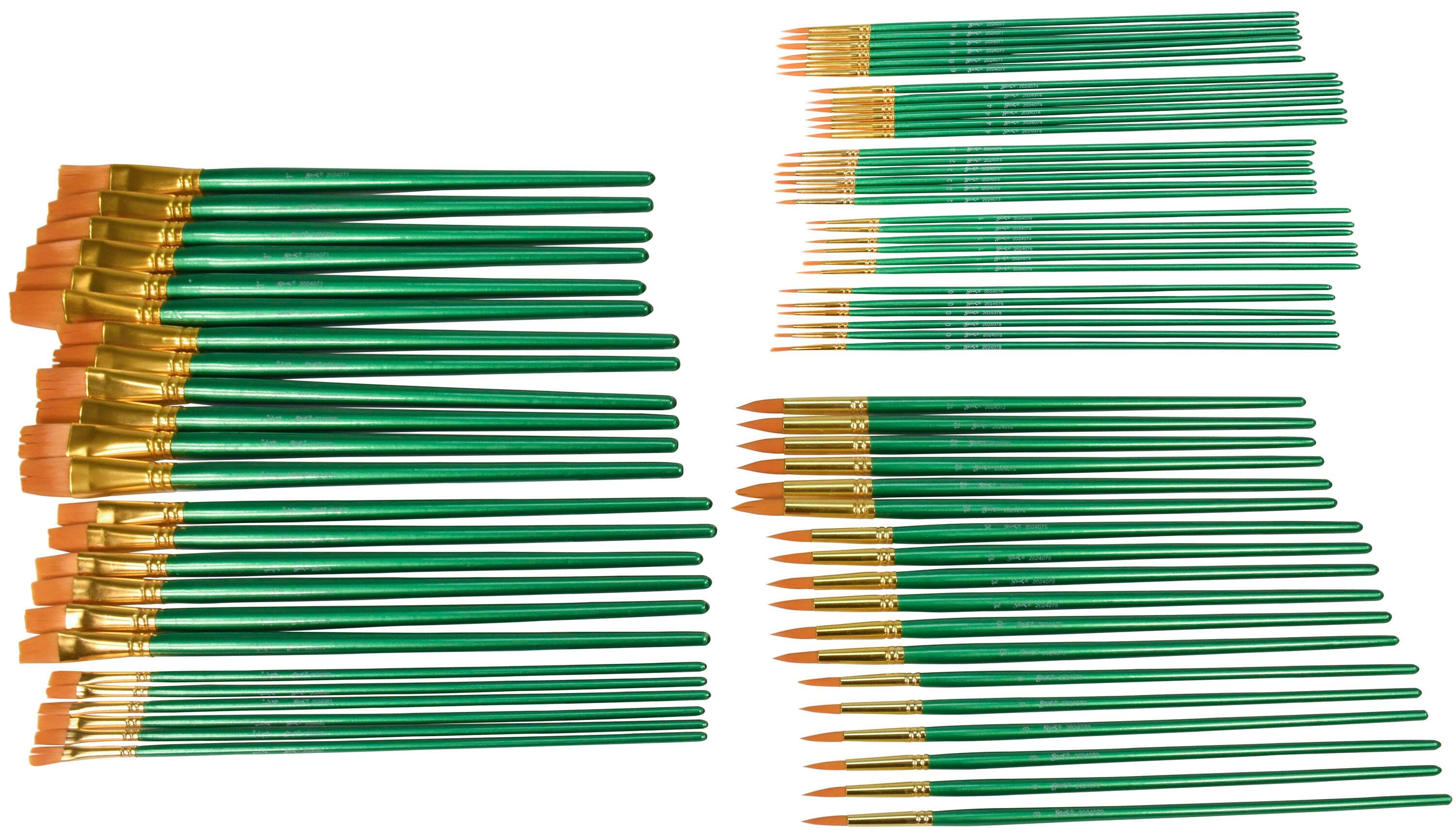 BRUSH OPTIMUM GOLDEN TAKLON LH RND FLAT SET OF 72