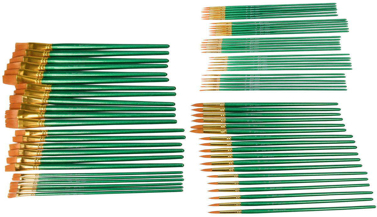 BRUSH OPTIMUM GOLDEN TAKLON LH RND FLAT SET OF 72