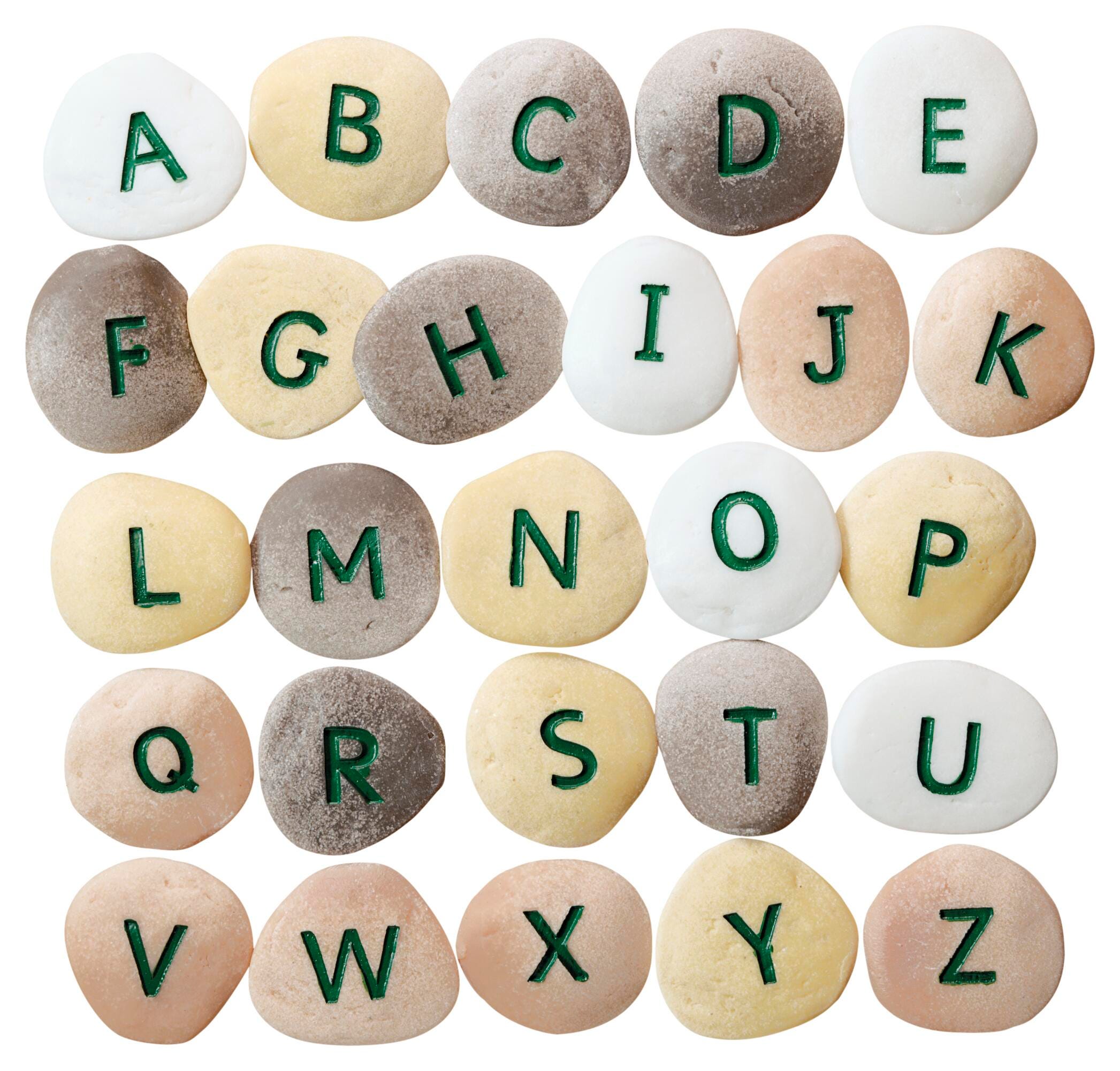 ALPHABET - UPPERCASE PEBBLES S/26