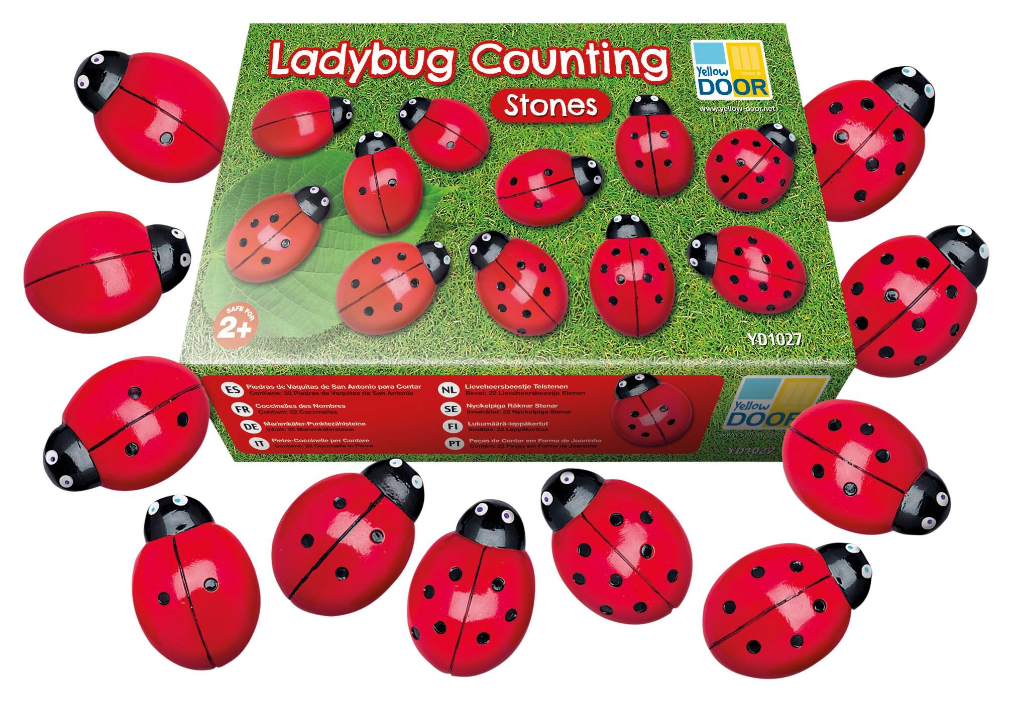 NUMBERS - LADYBUG STONES S/22