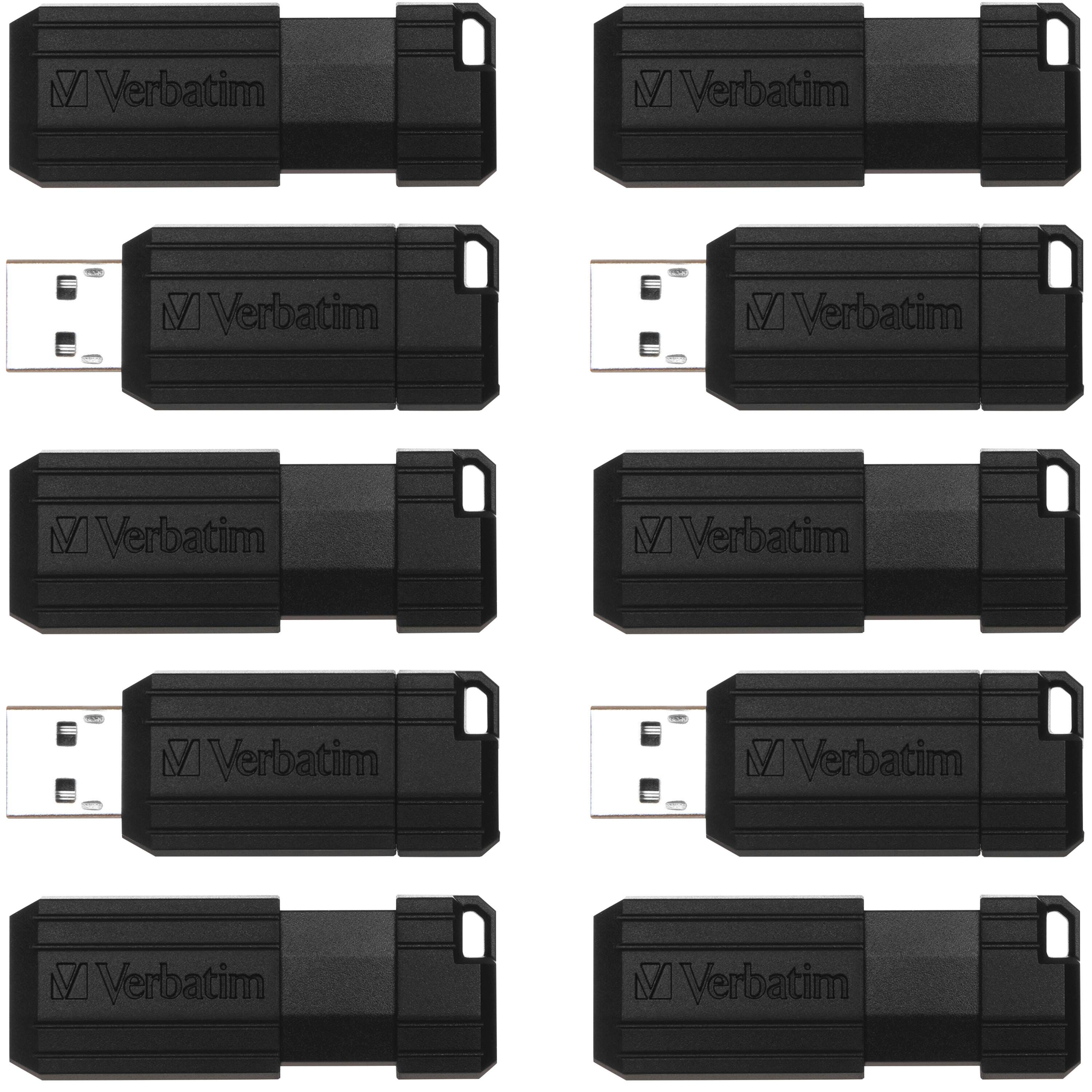 FLASH DRIVE USB PINSTRIPE 32 GB PK OF 10 VERBATIM VER70062