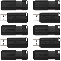 FLASH DRIVE USB PINSTRIPE 32 GB PK OF 10 VERBATIM VER70062