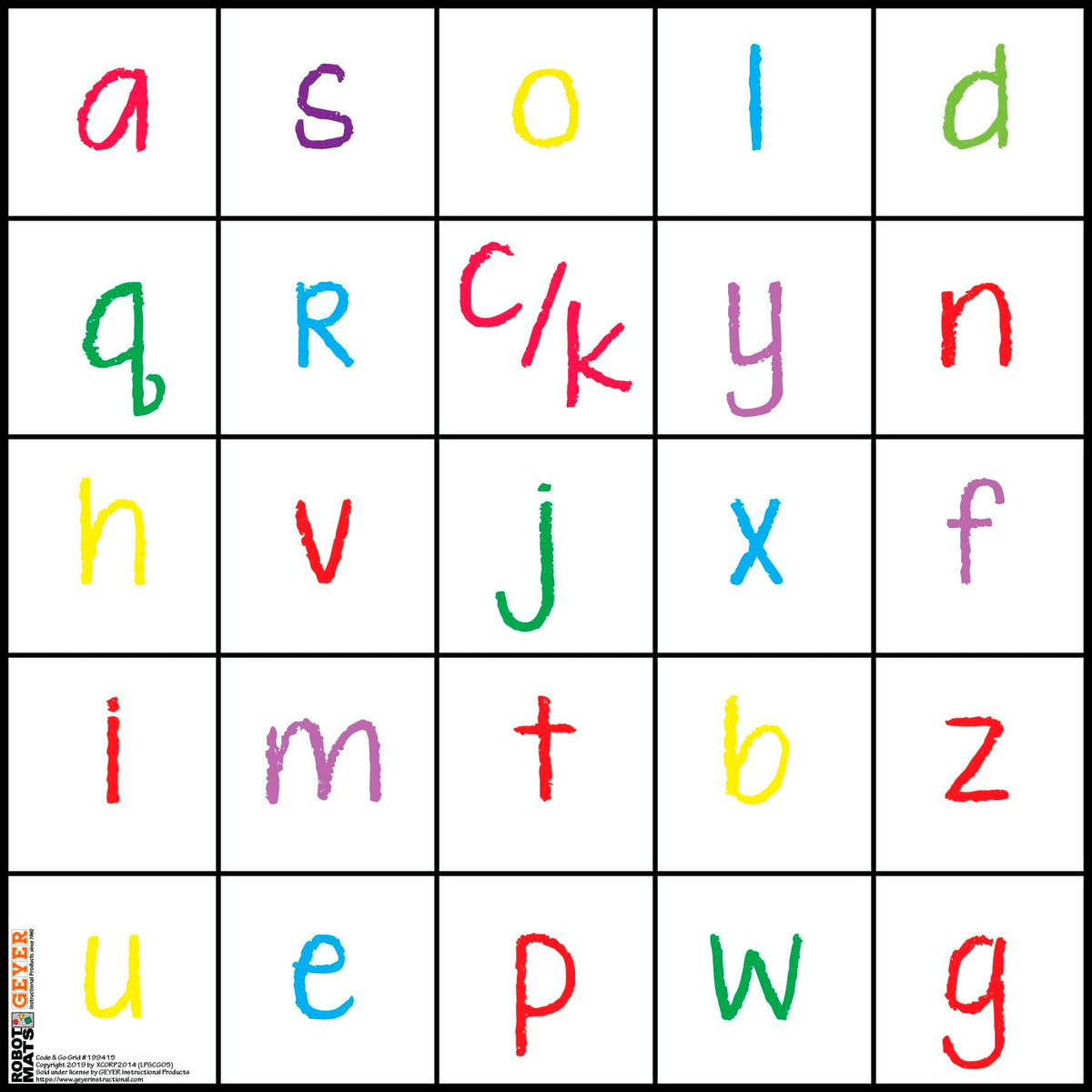 MAT CODE AND GO LETTERS
