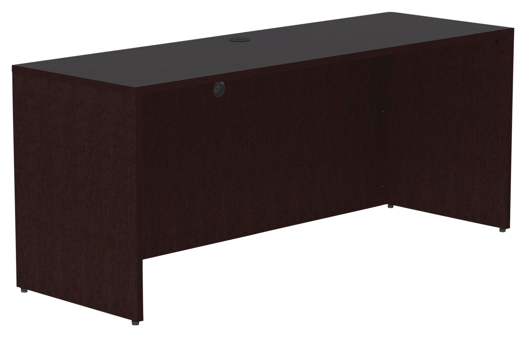 CREDENZA - CLASSROOM SELECT - CREDENZA SHELL - 71 W X 23-3/5 D X 29-1/2 H IN - ESPRESSO COLOR - SILVER BRUSH