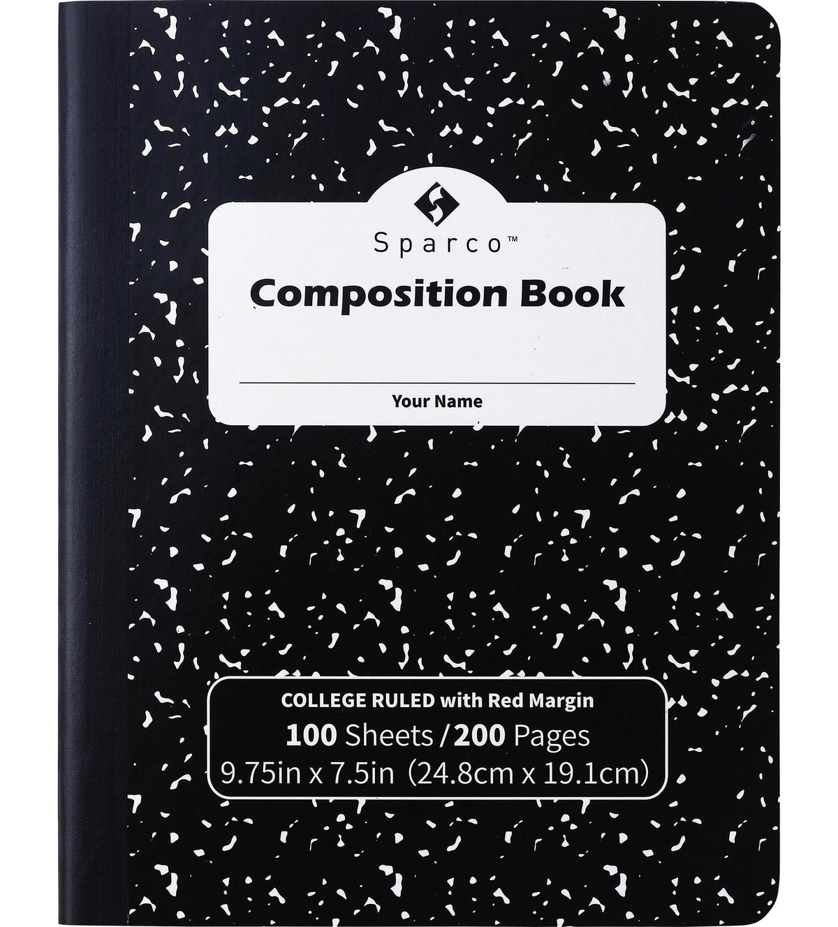 COMPOSITION NOTEBOOK 8X10.5 IN 1 SUB COLLEGE RULED 100 SHTS PK OF 12 SPR00333