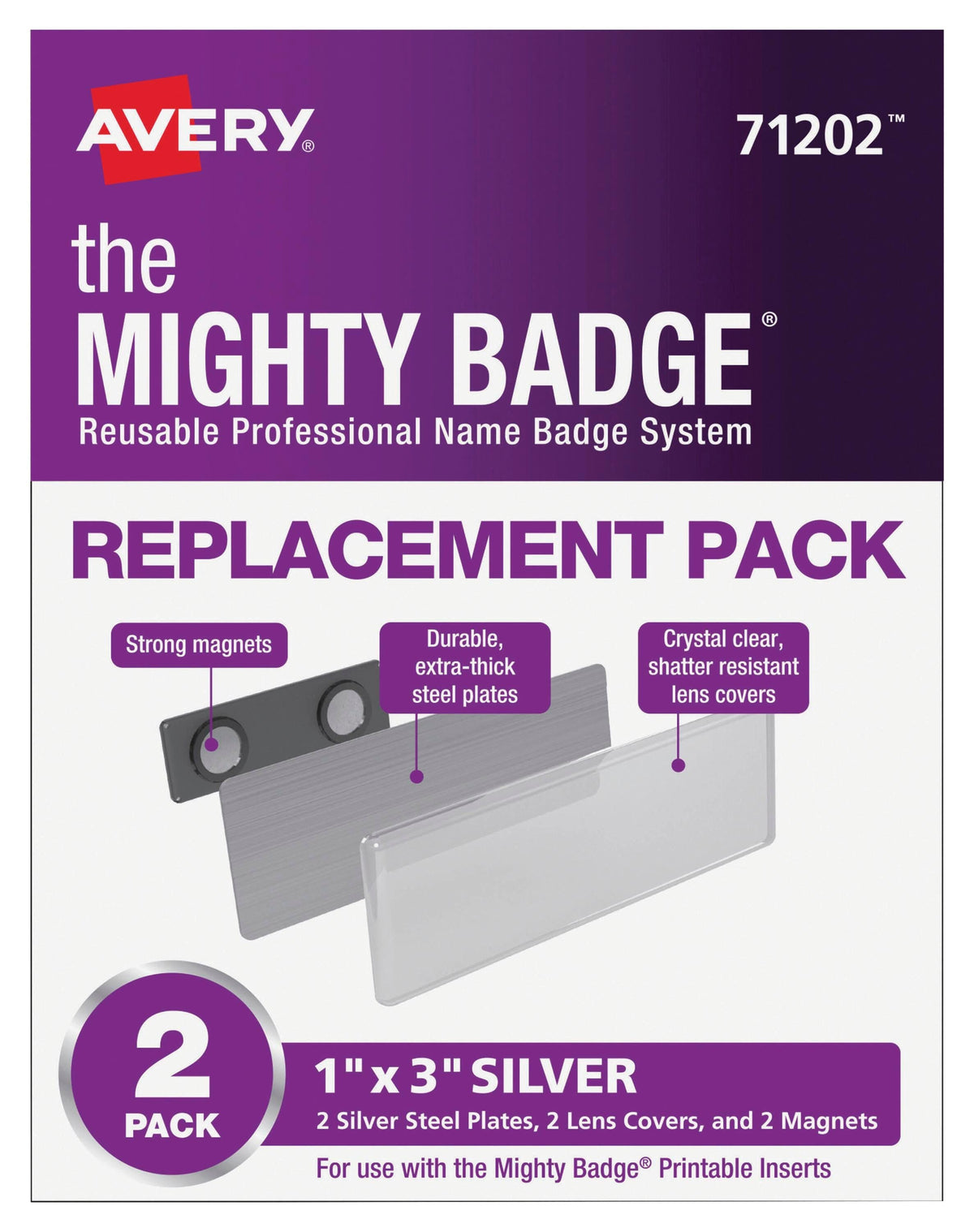 BADGE REPLCMNT SLV 2PK AVE71202