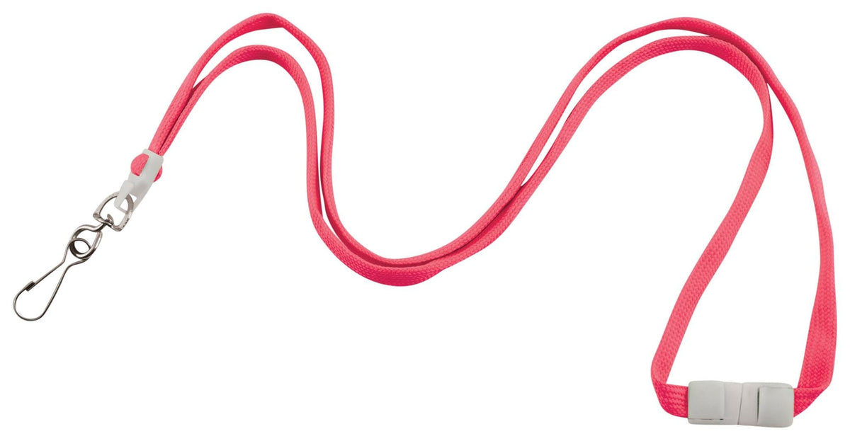 LANYARD W HOOK BKWY NEON PINK 12PK AVT97587