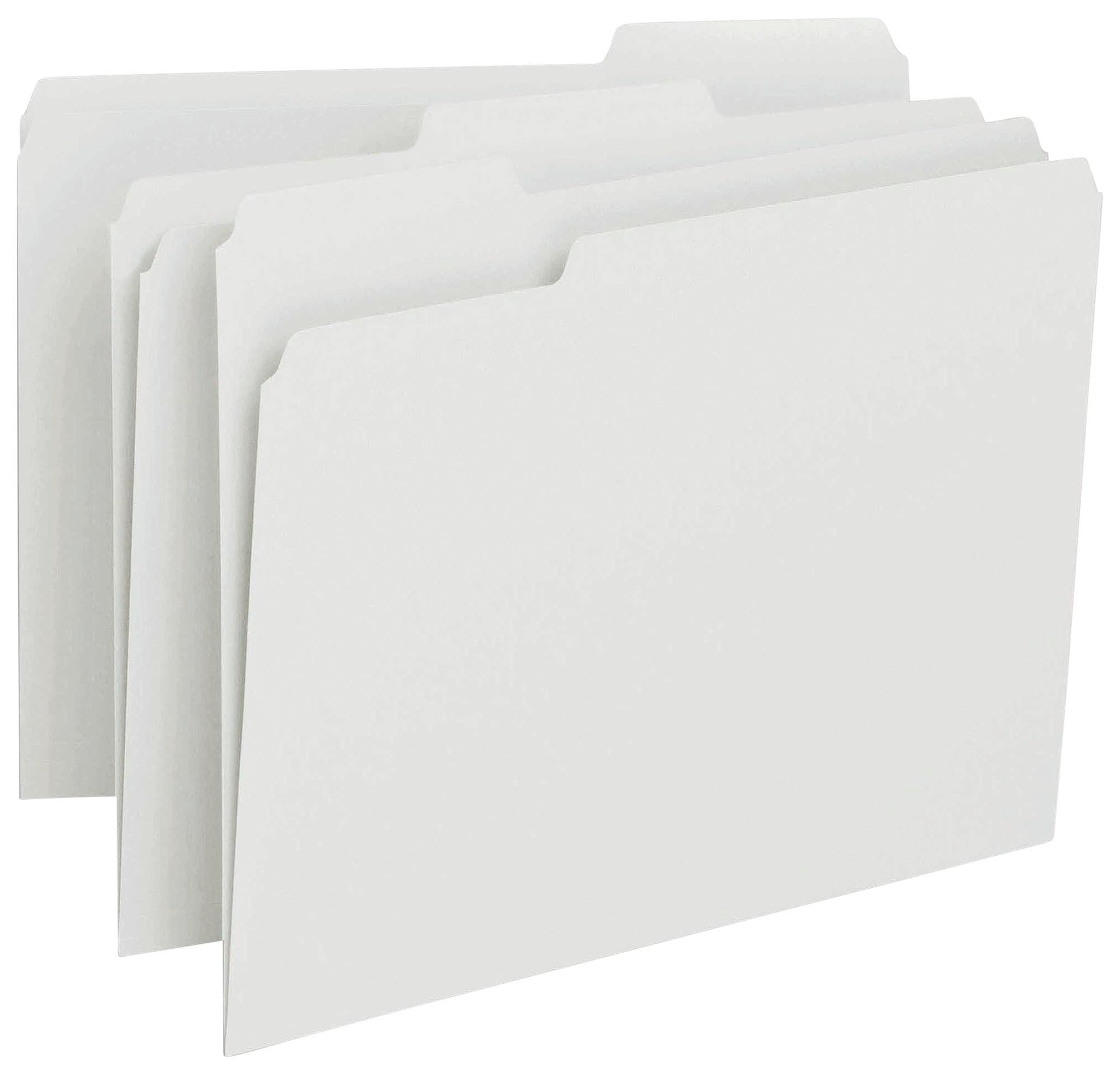 FILE FOLDER LETTER 1/3 CUT WHITE PK OF 100 SMD12843