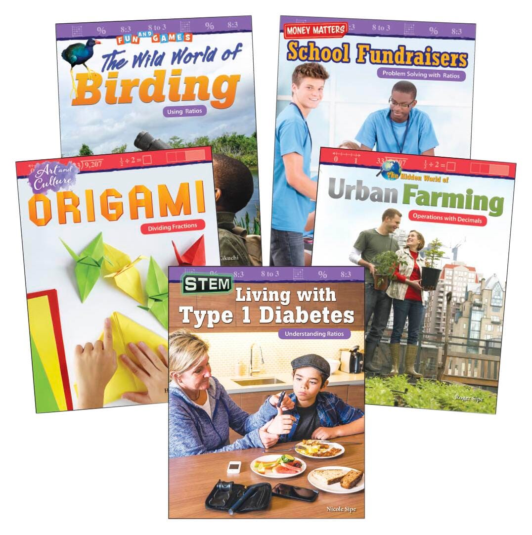 BOOK - FRACTIONS/DECIMALS/RATIO GR 6 SET OF 6