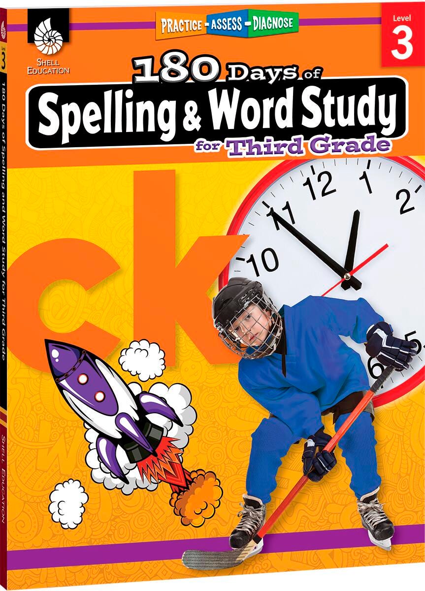 WORKBOOK 180 DAYS SPELLING/WORD STUDY GR 3