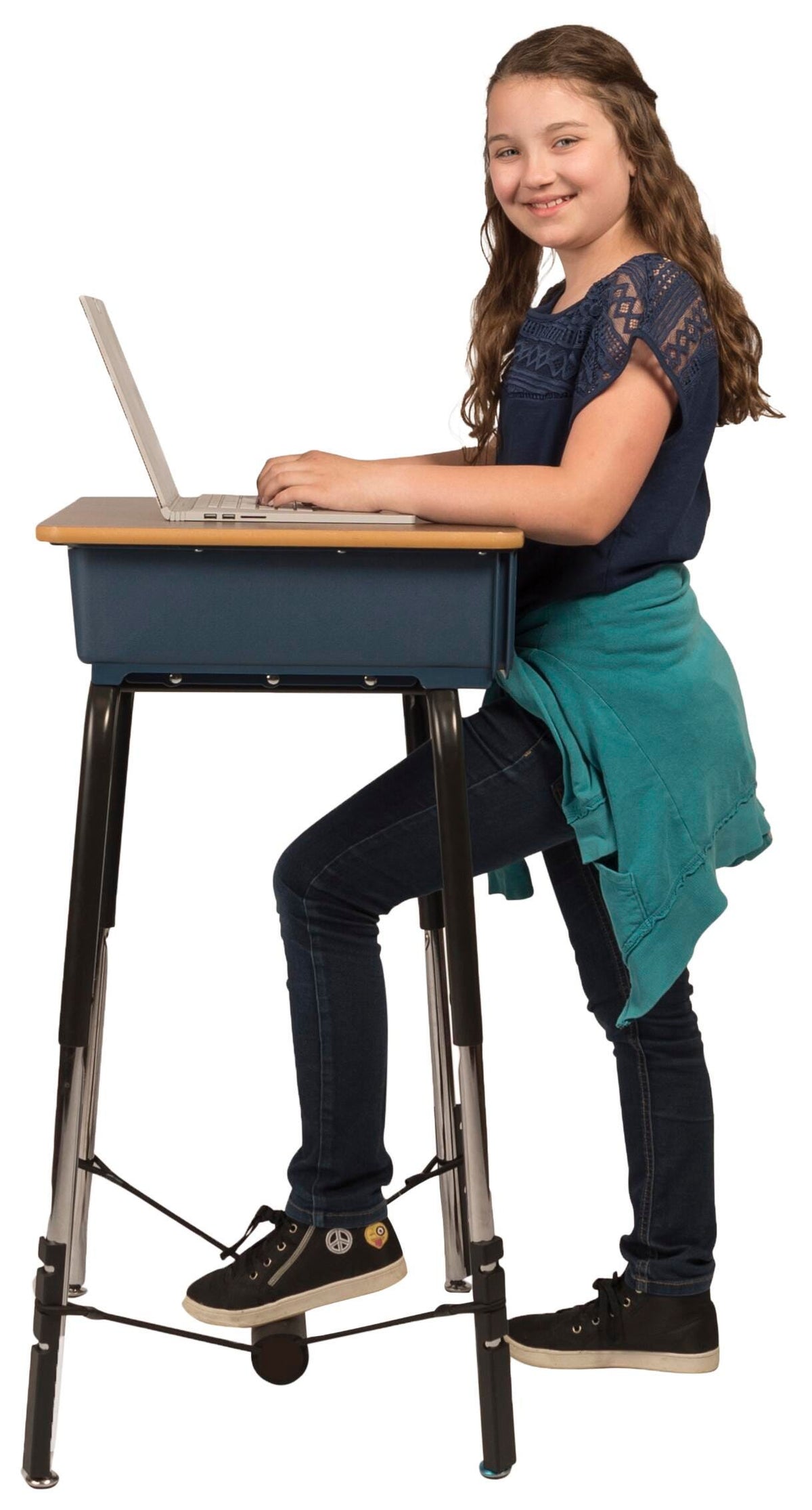 STANDING DESK CONVERSION KIT W/ ATTACHABLE FOOTFIDGET 2.0 - 1 INCH DIA