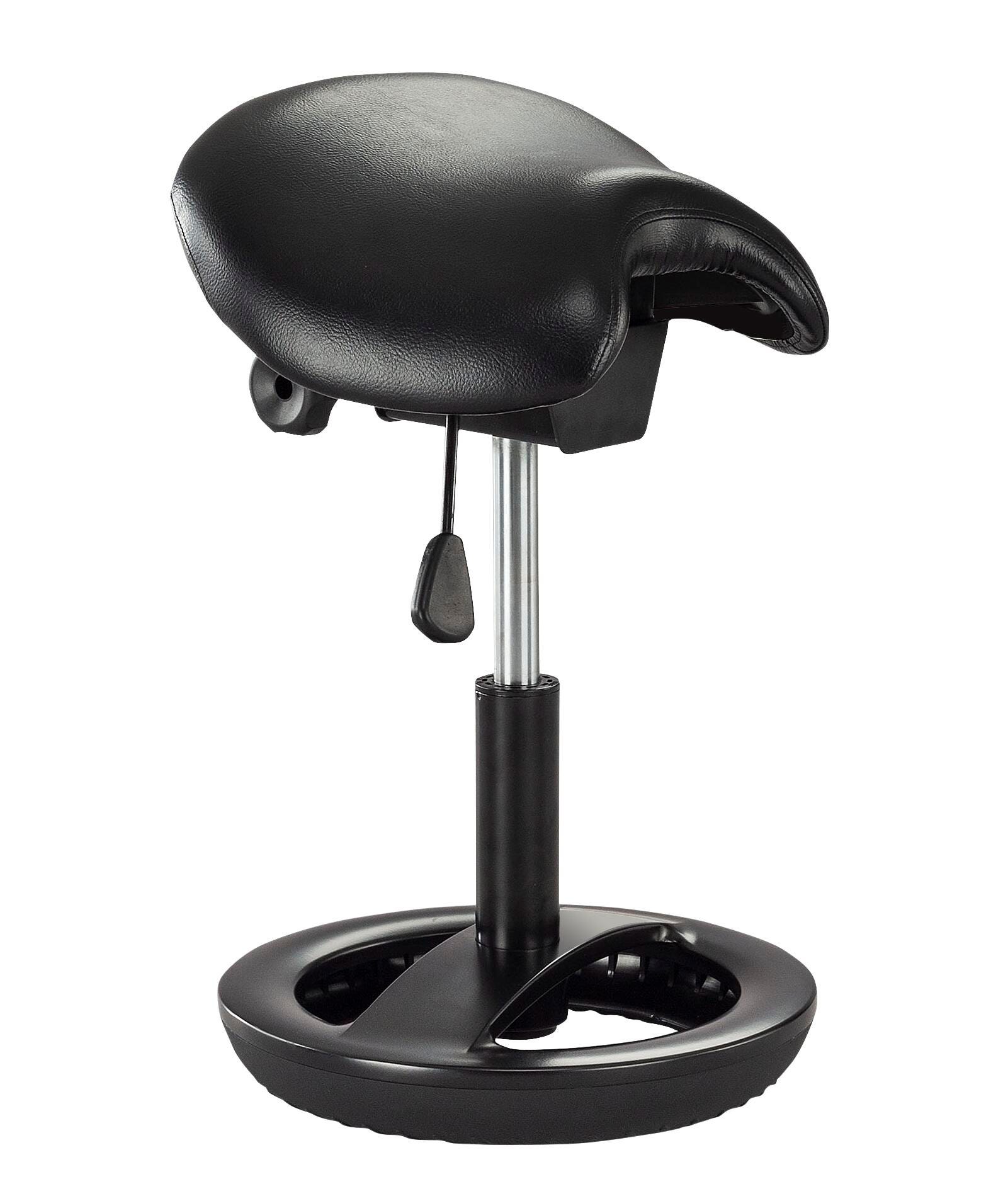 DISC - ACTIVE STOOL SAFCO SADDLE SEAT - BLACK
