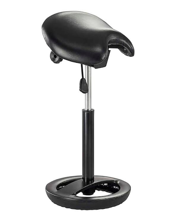 DISC - ACTIVE STOOL EXTENDED HEIGHT SAFCO SADDLE SEAT - BLACK