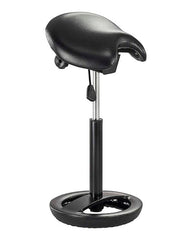 DISC - ACTIVE STOOL EXTENDED HEIGHT SAFCO SADDLE SEAT - BLACK