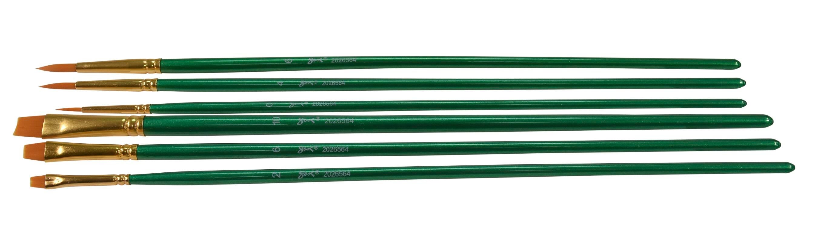 BRUSH OPTIMUM GOLDEN TAKLON LH RND BRT SET OF 6