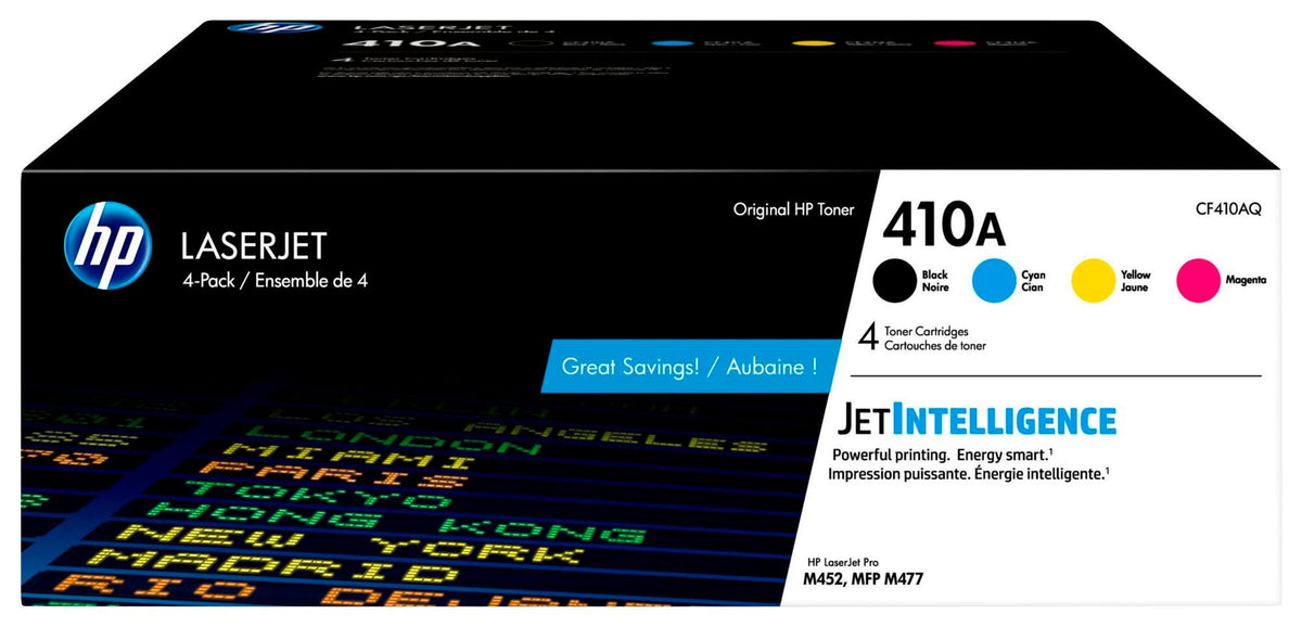 CARTRIDGE INK TONER HP HEWCF410AQ MULTI-COLOR PK OF 4