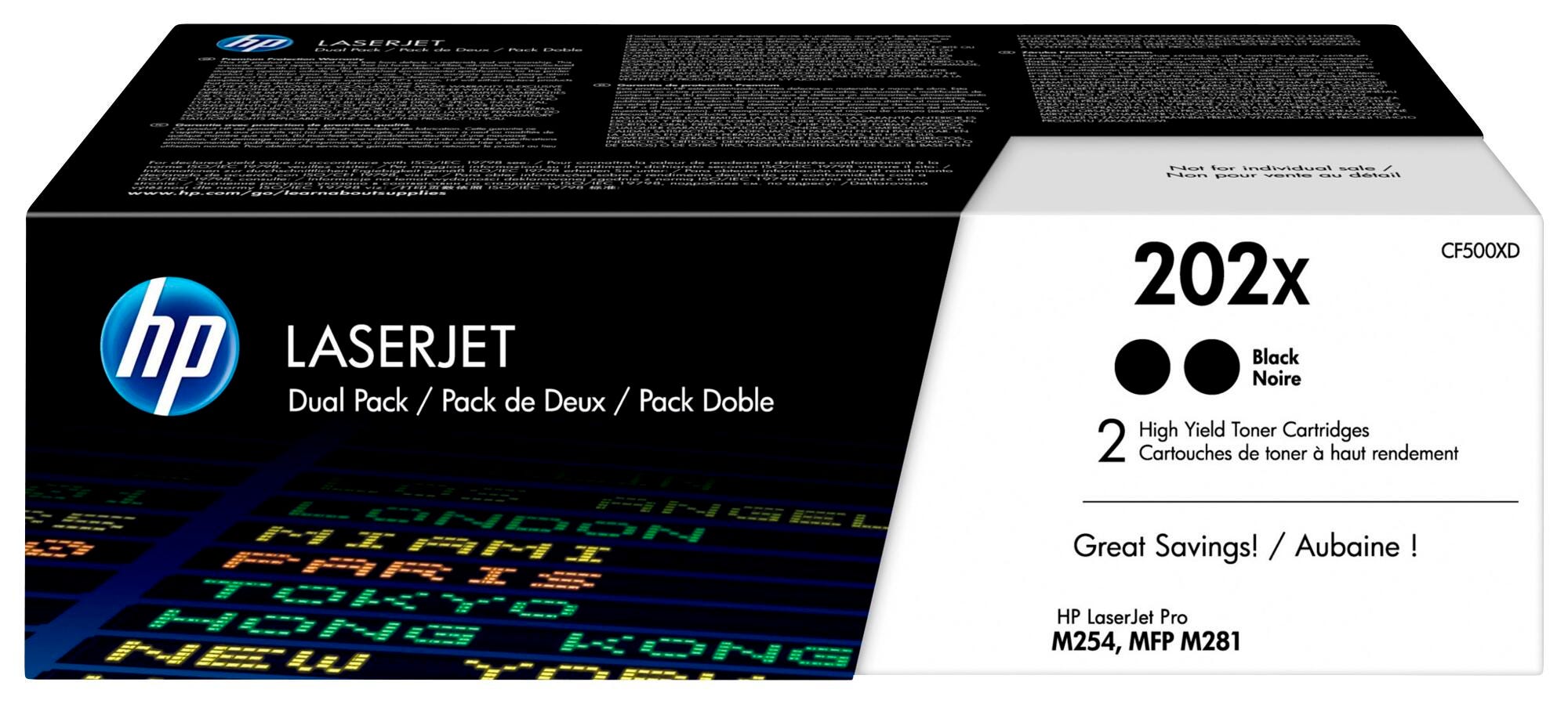 CARTRIDGE INK TONER HP HEWCF500XD BLACK