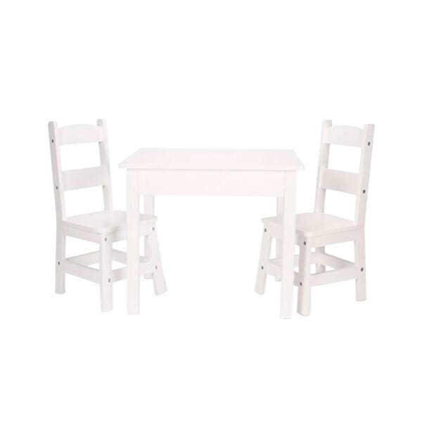 MELISSA AND DOUG TABLE AND CHAIR SET - WHITE - 2 CHAIRS