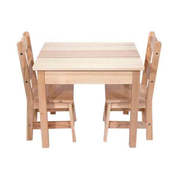 MELISSA AND DOUG TABLE AND CHAIR SET - NATURAL - 2 CHAIRS