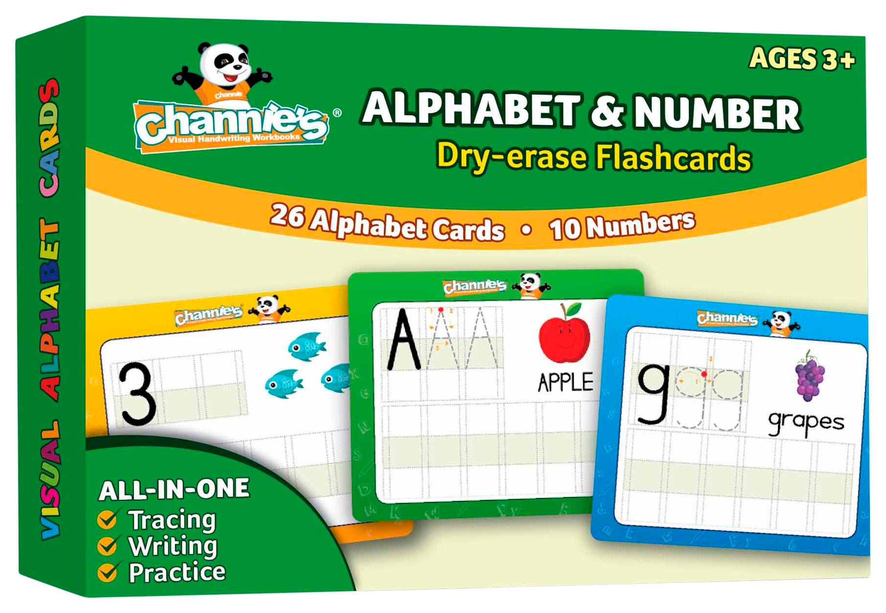 WRITING - ALPHABET/NUMBER DRY ERASE FLASHCARDS