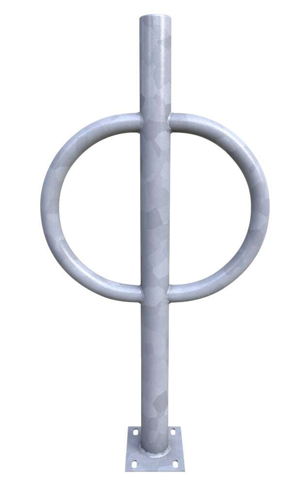 BIKE RACK - ULTRAPLAY ACTION RING AND POST BIKE RACK - GALVANIZED