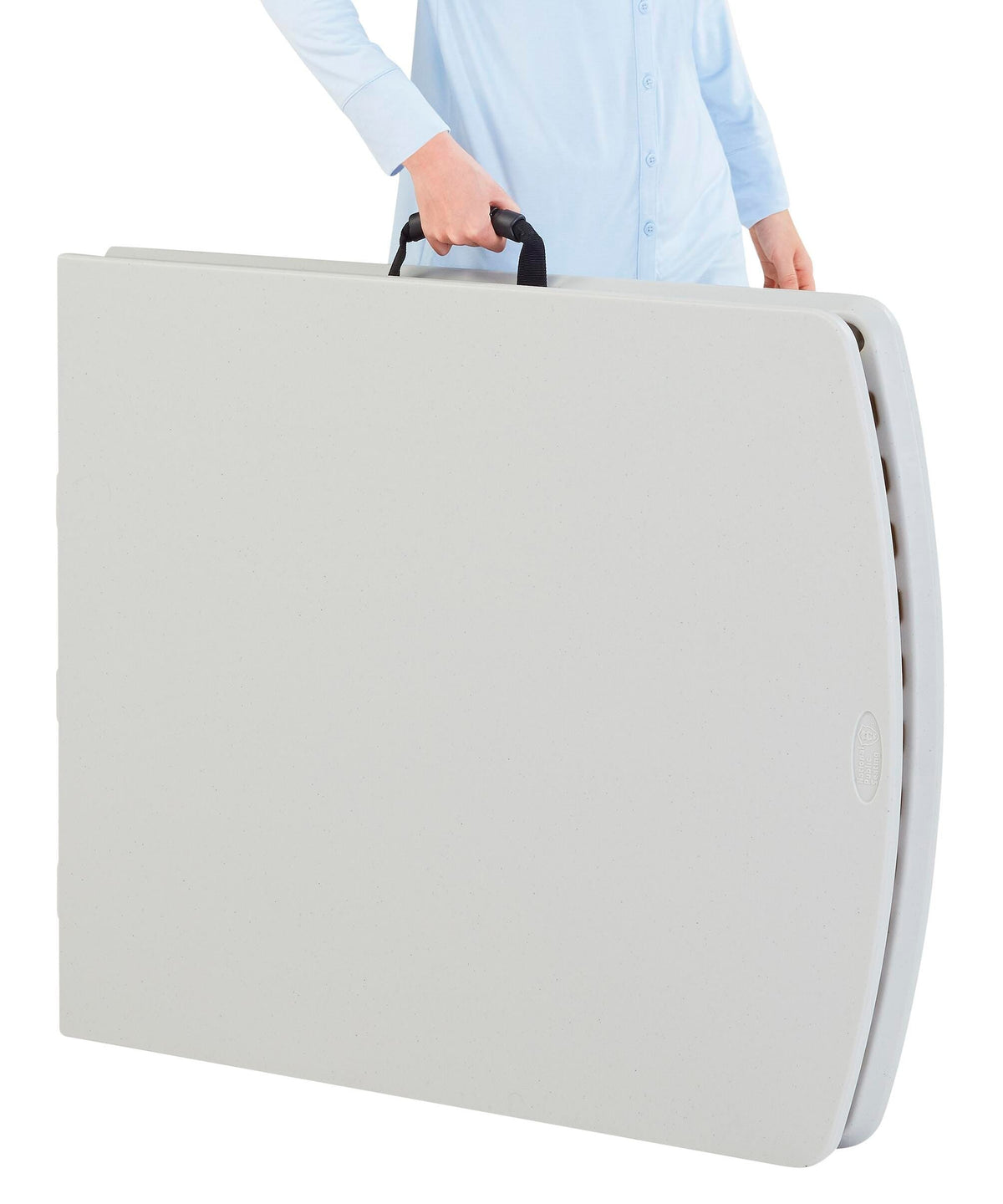 STURDY FOLD-IN-HALF TABLE - 30 X 72 IN - SPECKLED GRAY