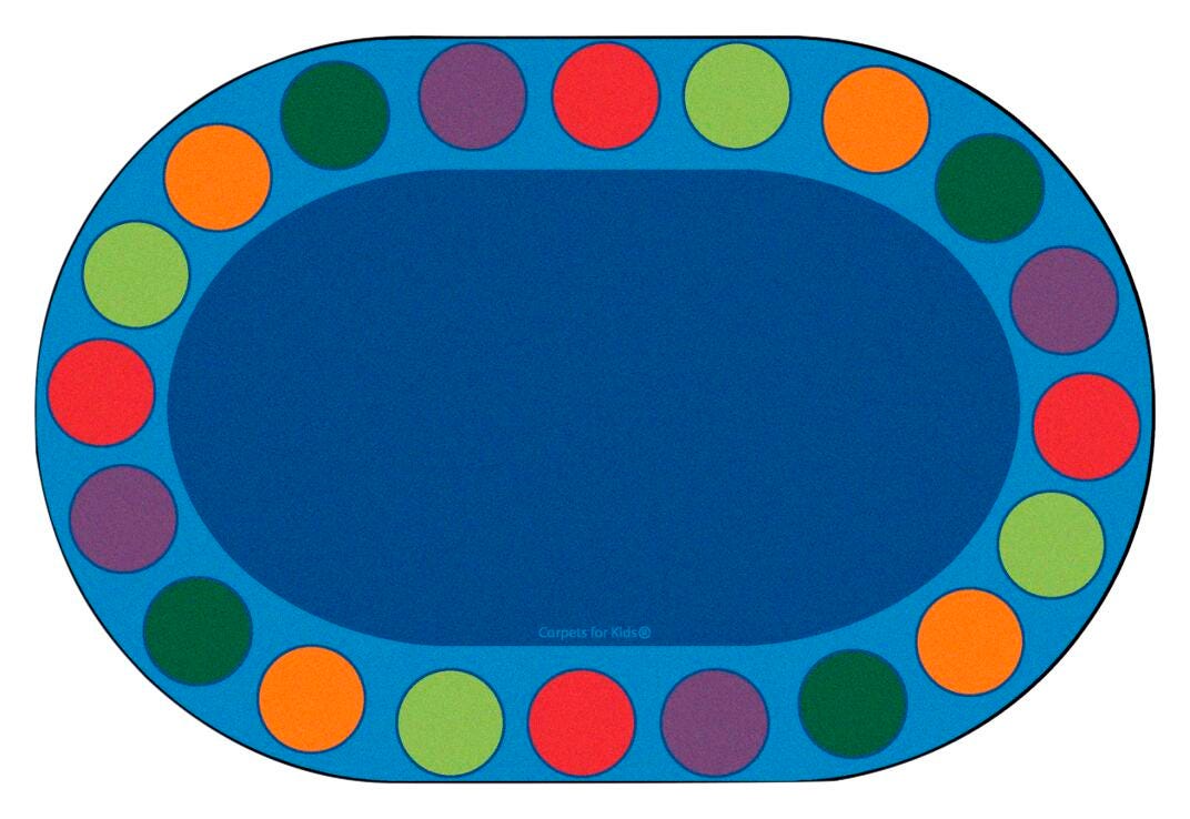 CARPETS FOR KIDS - PREMIUM SEATING CIRCLES CIRCLETIME - 6 FT X 9 FT OVAL