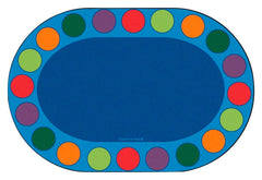 CARPETS FOR KIDS - PREMIUM SEATING CIRCLES CIRCLETIME - 6 FT X 9 FT OVAL
