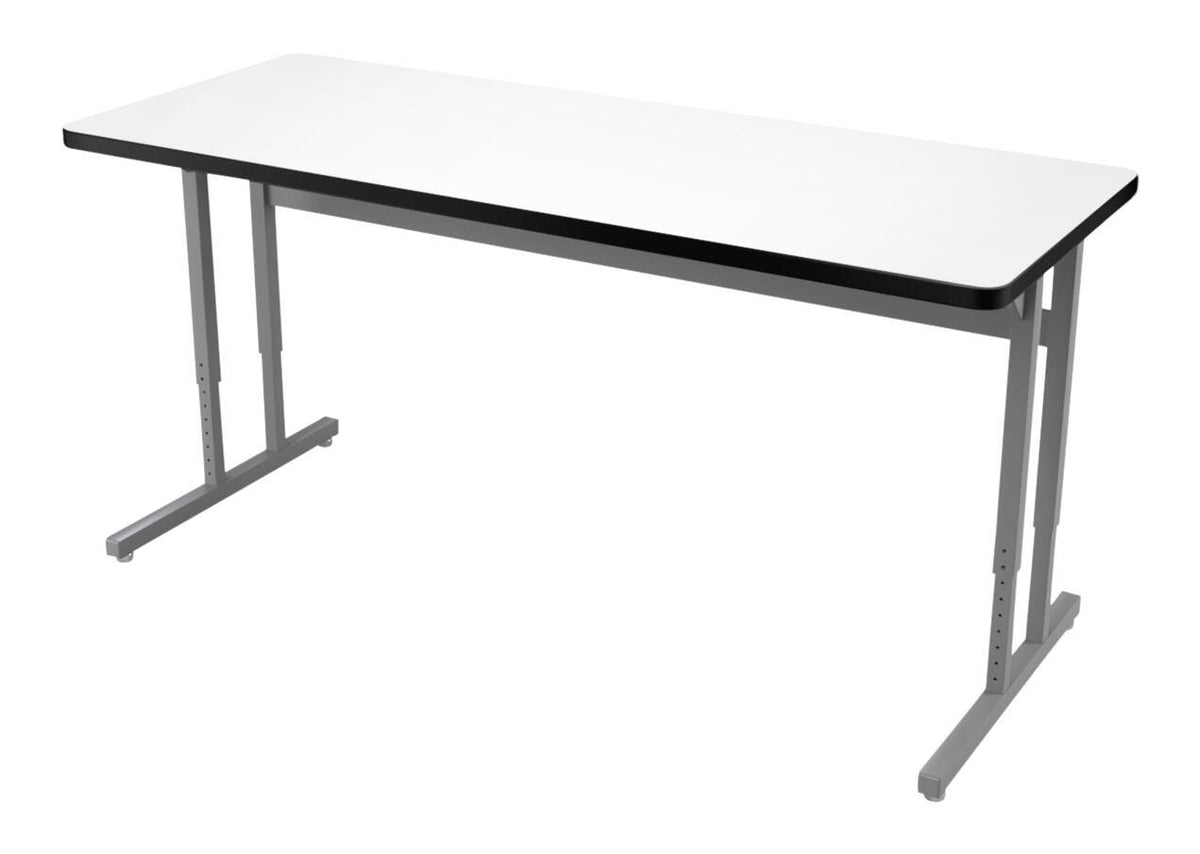 DESK - CLASSROOM SELECT - ADVOCATE SERIES DESK - PEDESTAL LEG TWO STUDENT - 72 W X 24 D IN - MARKERBOARD - LOCKEDGE - SPECIFY TOP COLOR - SPECIFY EDGE COLOR - NONE