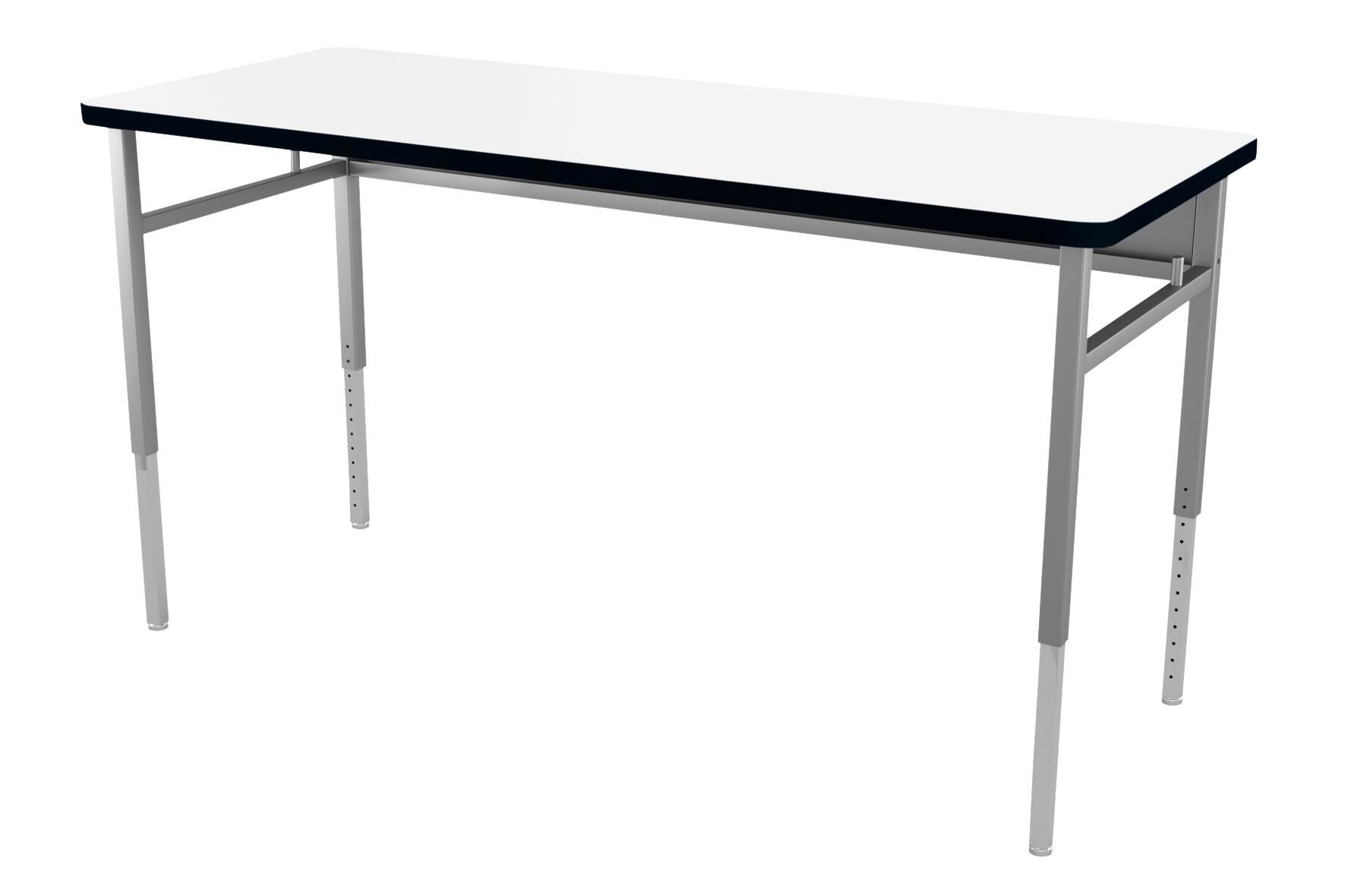 DESK - CLASSROOM SELECT - ADVOCATE SERIES DESK - 4-LEG TWO STUDENT - 72 W X 24 D IN - MARKERBOARD - LOCKEDGE - SPECIFY TOP COLOR - SPECIFY EDGE COLOR - NONE