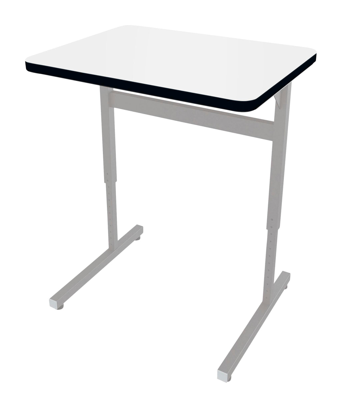 DESK - CLASSROOM SELECT - ADVOCATE SERIES DESK - PEDESTAL LEG STANDING HEIGHT SINGLE STUDENT - 26 W X 20 D - MARKERBOARD - T-MOLD - SPECIFY TOP COLOR - SPECIFY EDGE COLOR - BOOKBOX - SPECIFY BOOKBOX T