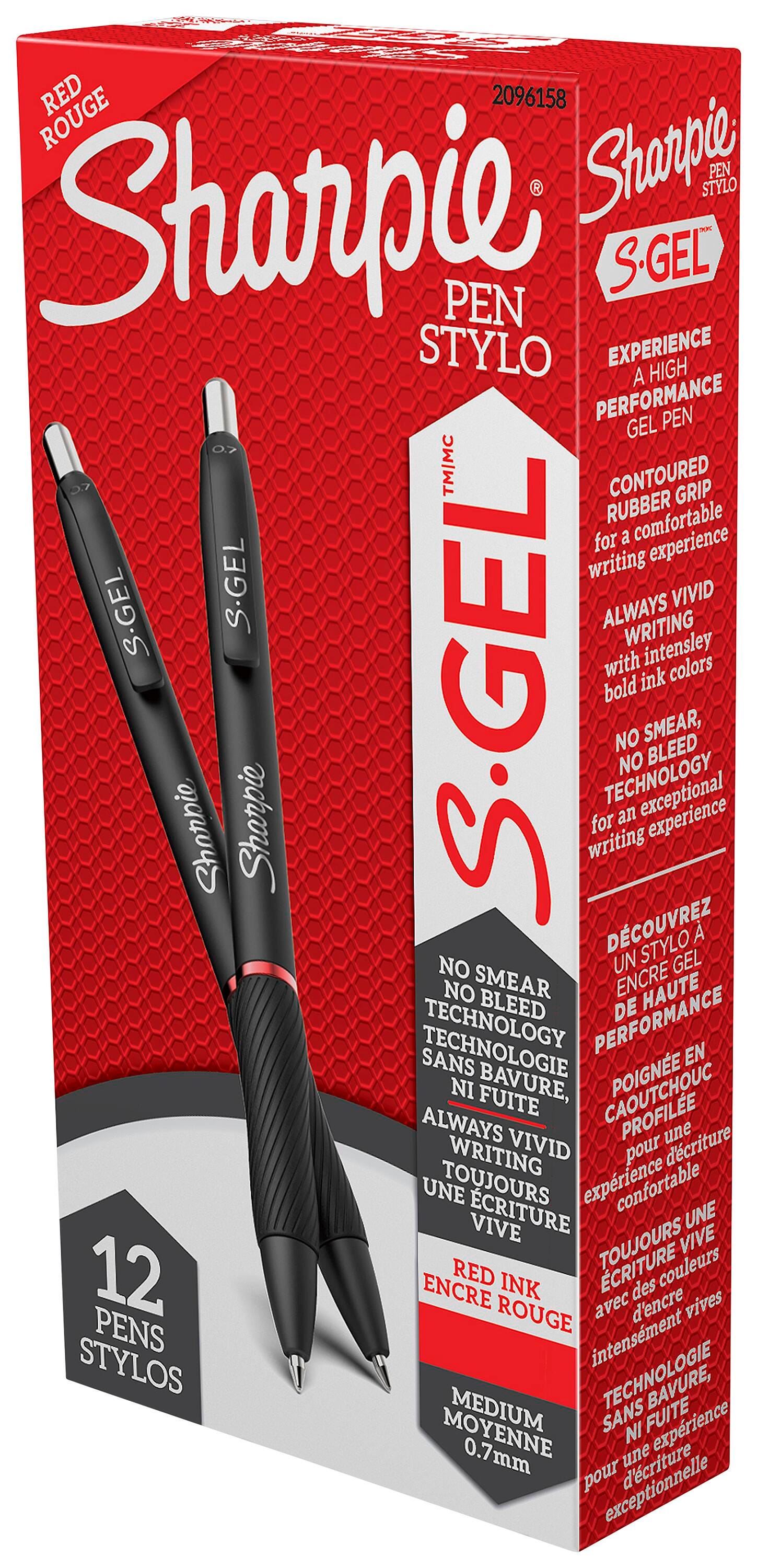PEN SHARPIE GEL 0.7 MM RED PACK OF 12