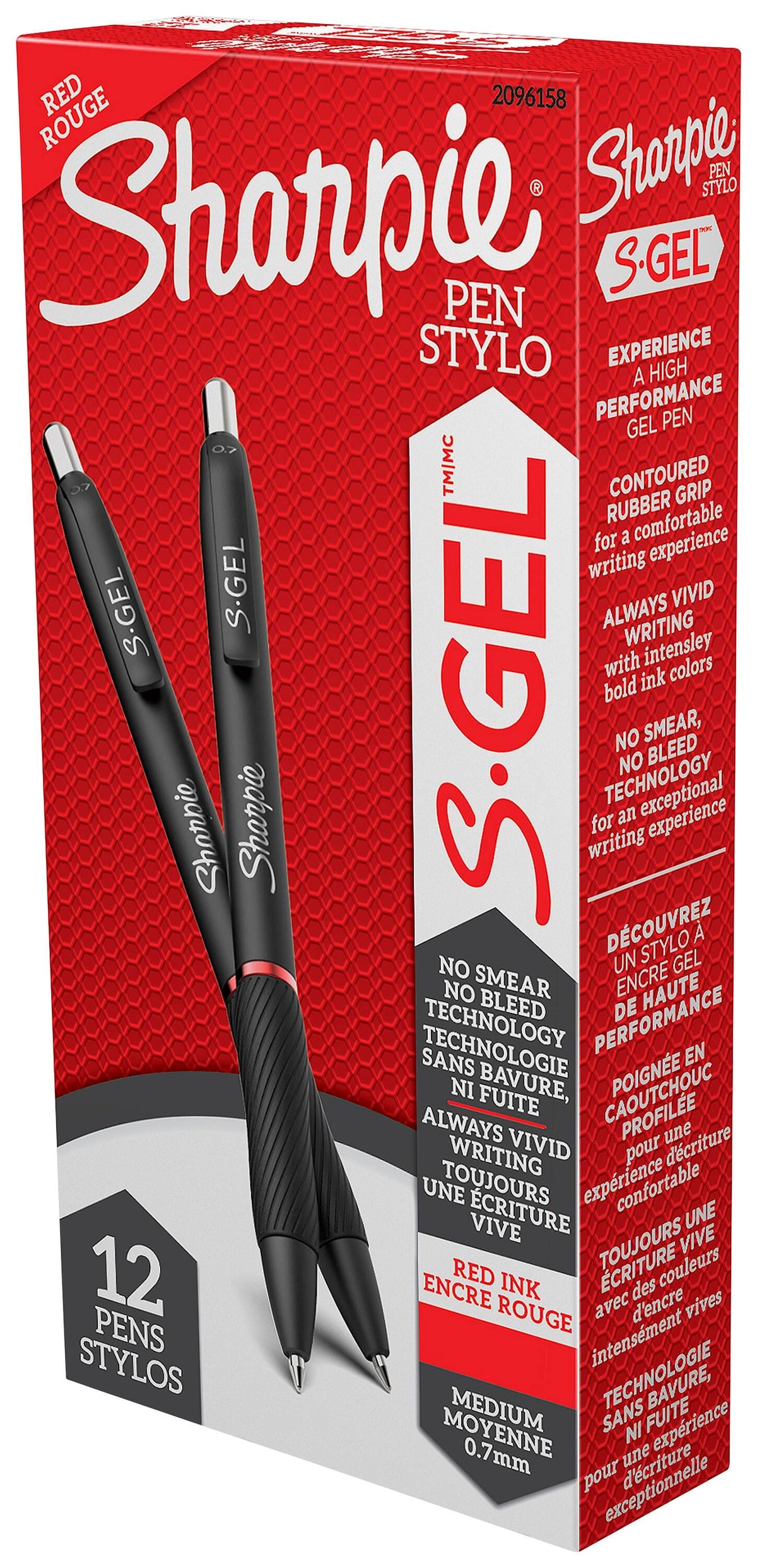 PEN SHARPIE GEL 0.7 MM RED PACK OF 12