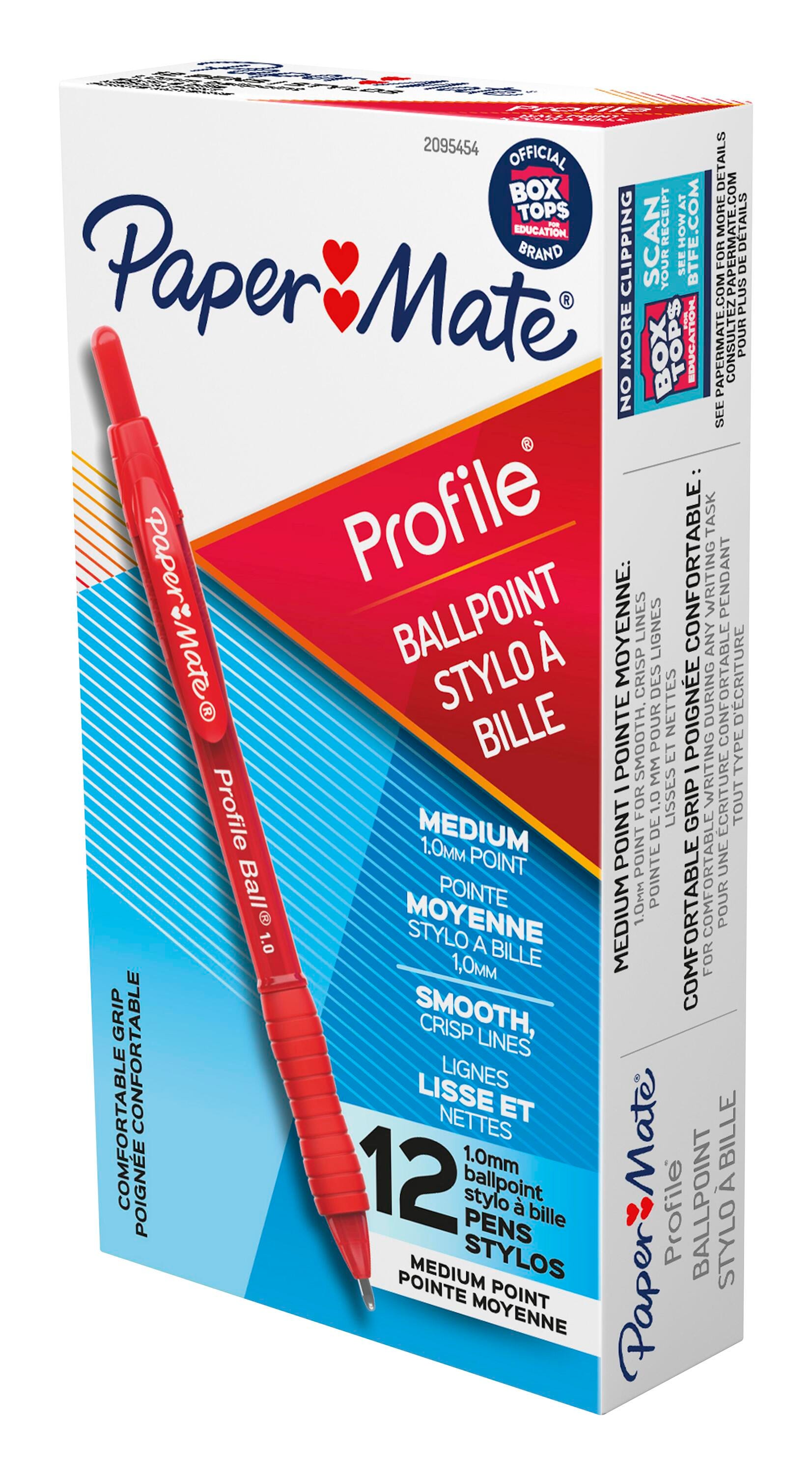 PEN PM PROFILE BALLPOINT RT 1.0MM RED PACK OF 12