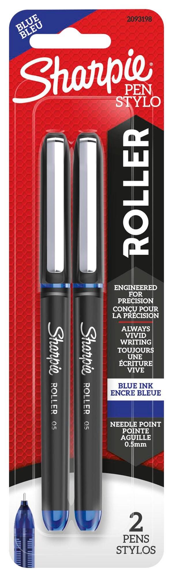 PEN SHARPIE ROLLERBALL BLUE PACK OF 2