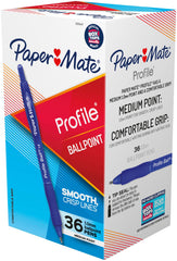 PEN PM PROFILE BALLPOINT RT 1.0MM BLUE PACK OF 36