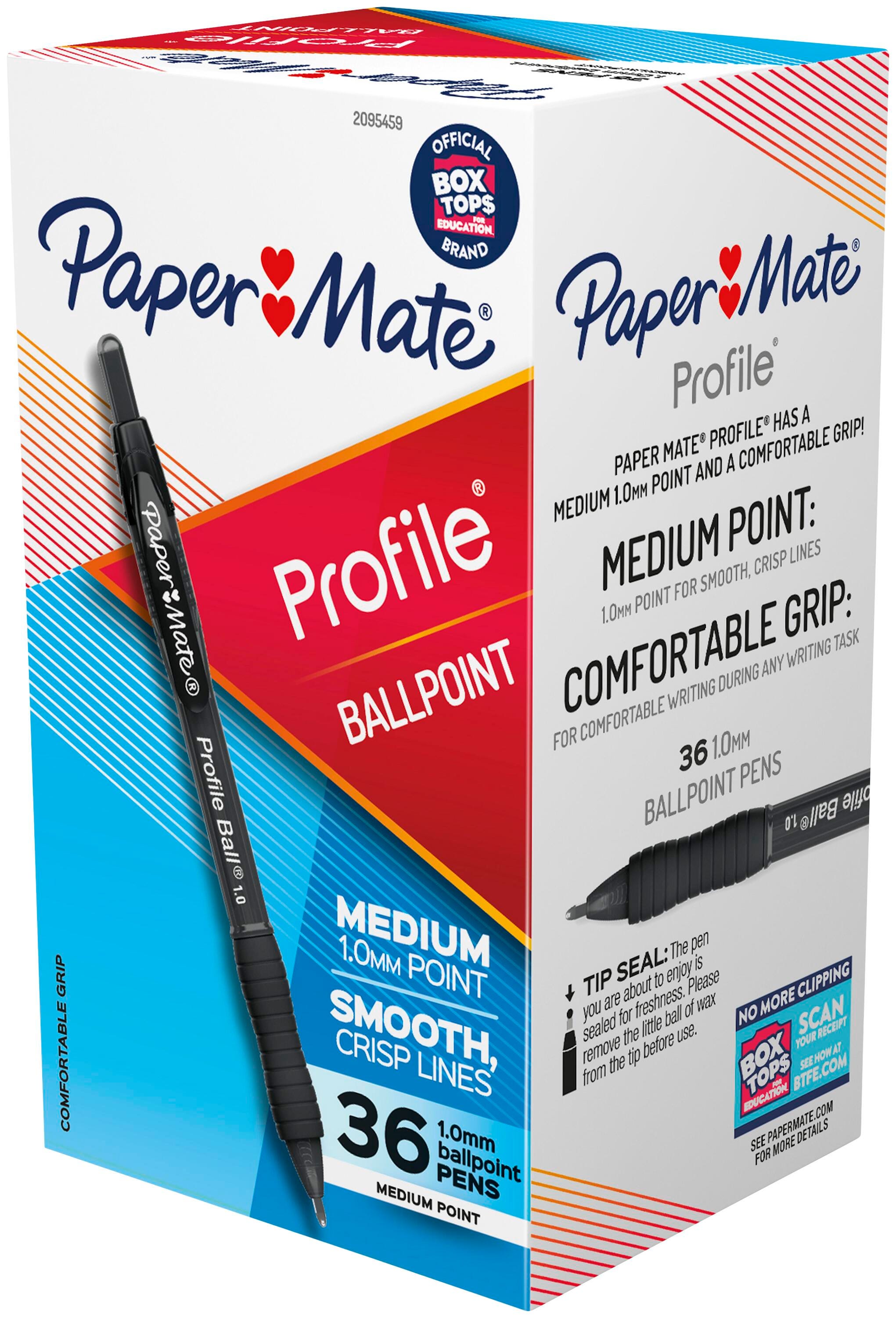 PEN PM PROFILE BALLPOINT RT 1.0MM BLACK PACK OF 36