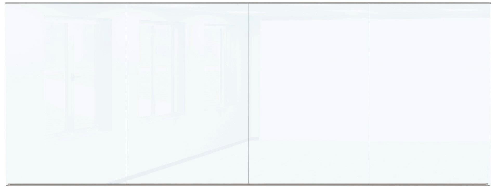 MOORECO GLASS WALL BOARD - FLUENT GLASS WALL OFFICE SERIES - 4X16 - GLOSS WHITE