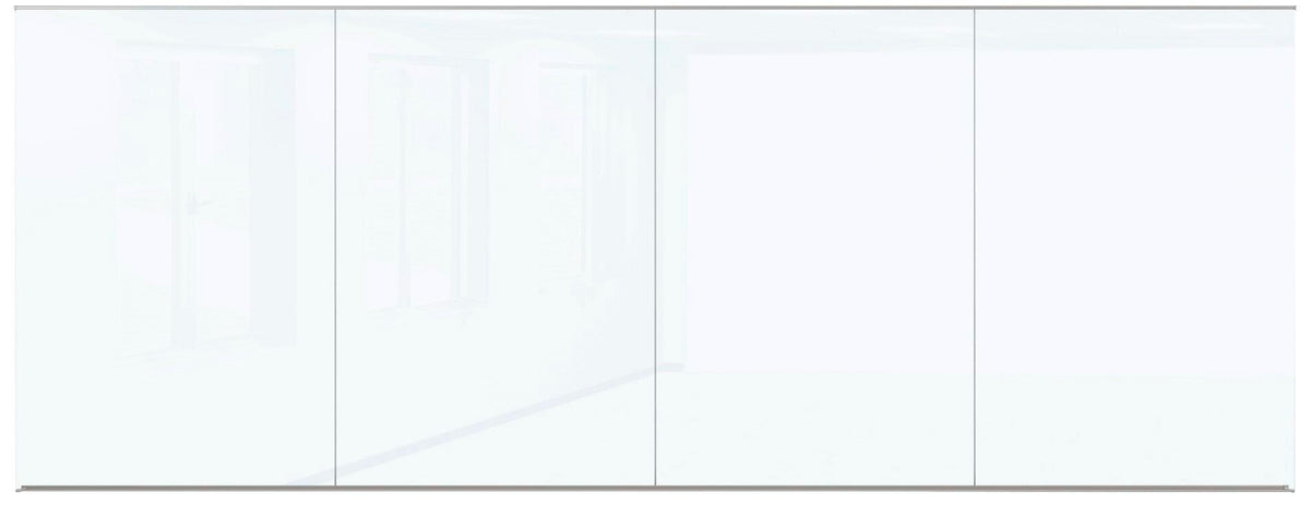 MOORECO GLASS WALL BOARD - FLUENT GLASS WALL OFFICE SERIES - 4X16 - GLOSS WHITE
