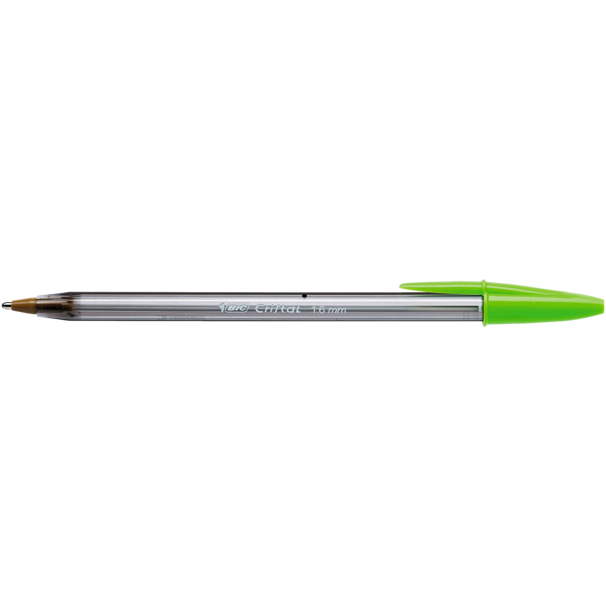 Pen Bic Cristal Fun Lime Green Pk20