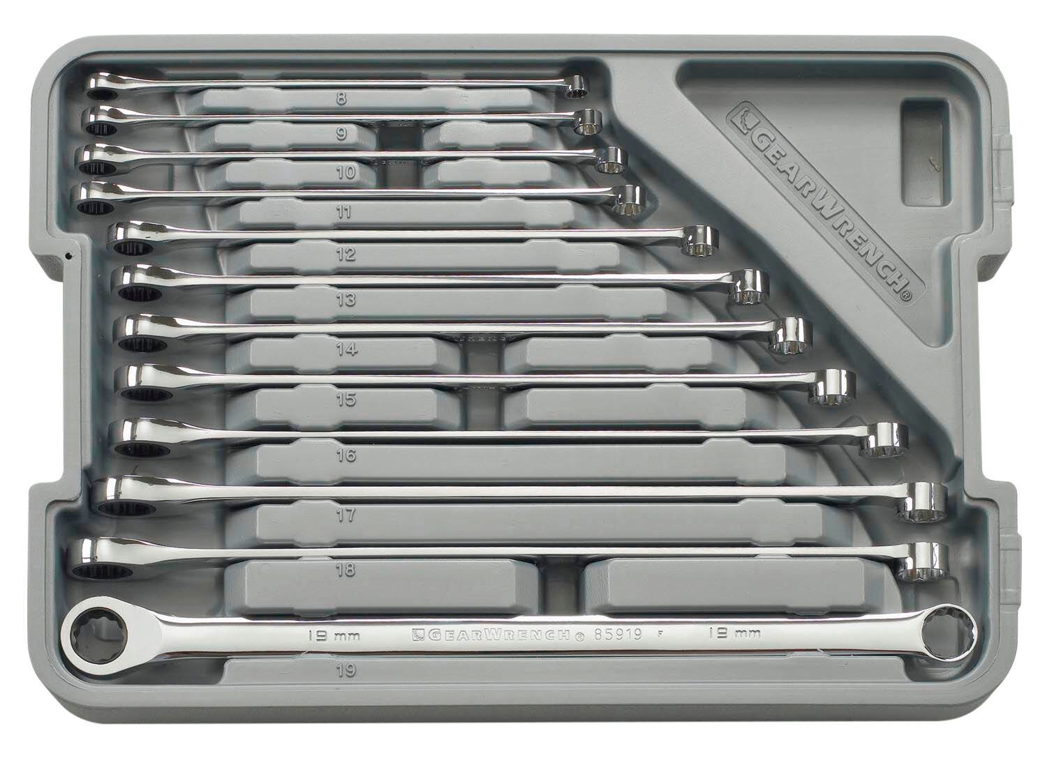 WRENCH SET XL DBL BX RATCHET MET 12 PT 12 P