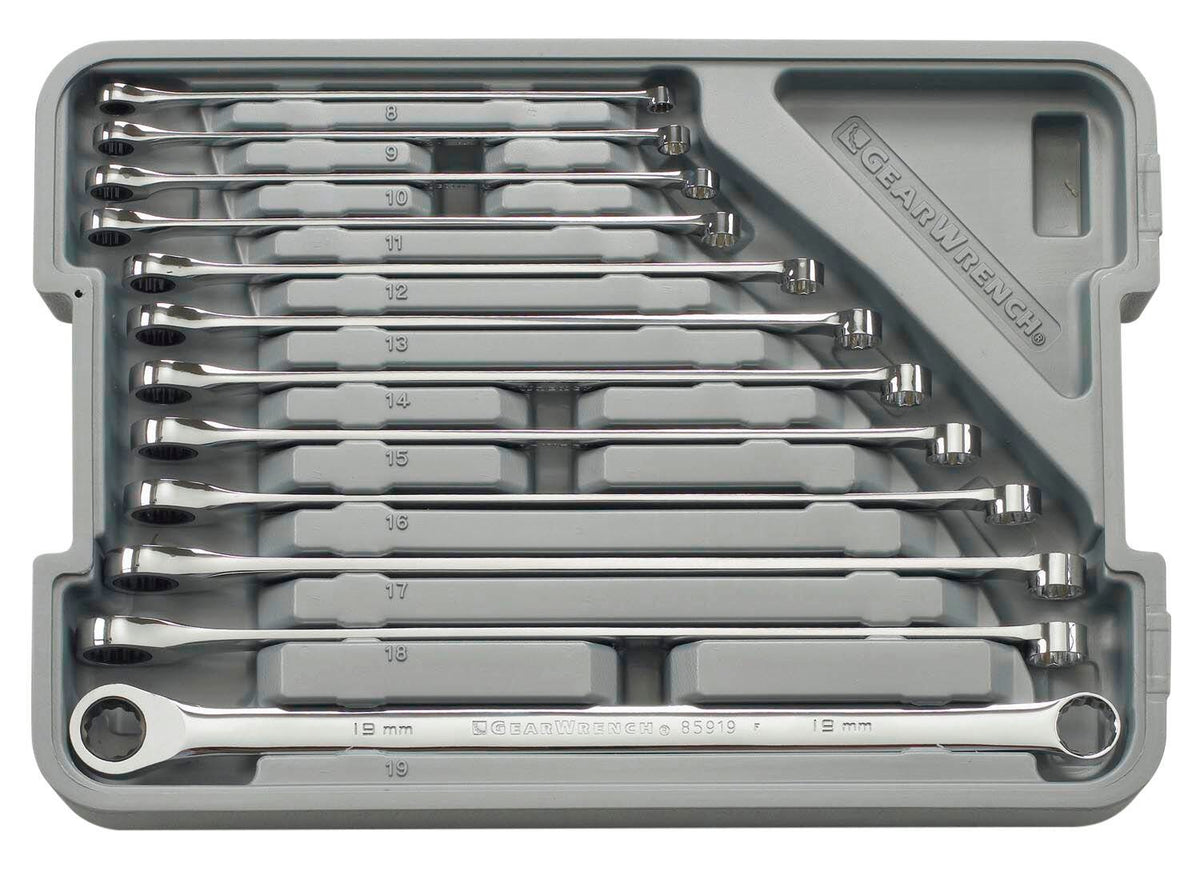 WRENCH SET XL DBL BX RATCHET MET 12 PT 12 P