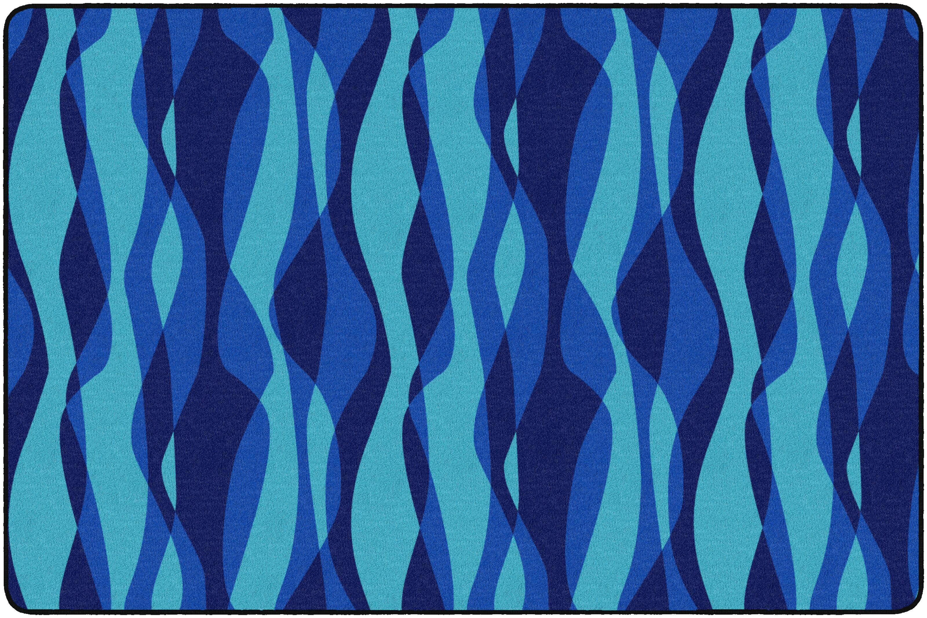 CHILDCRAFT - CARPETS - WAVES - RECTANGLE - 6 FT X 9 FT - SPECIFY CARPET COLOR