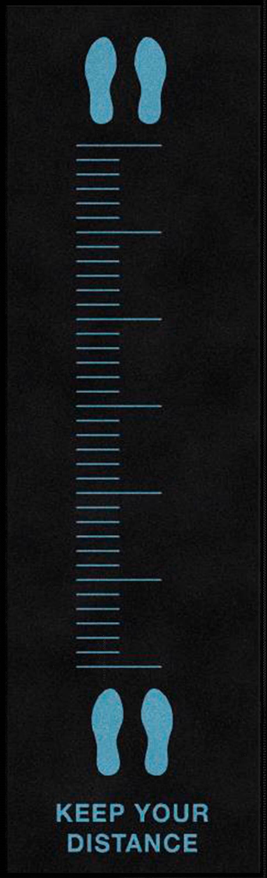 FLOOR MAT - M AND A MATTING KEEP YOUR DISTANCE RUNNER MAT 3X10 FT