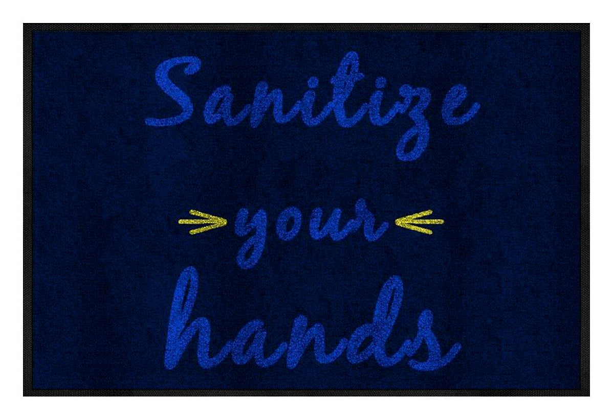 FLOOR MAT - M AND A MATTING SANITIZE YOUR HANDS MAT 2X3 FT